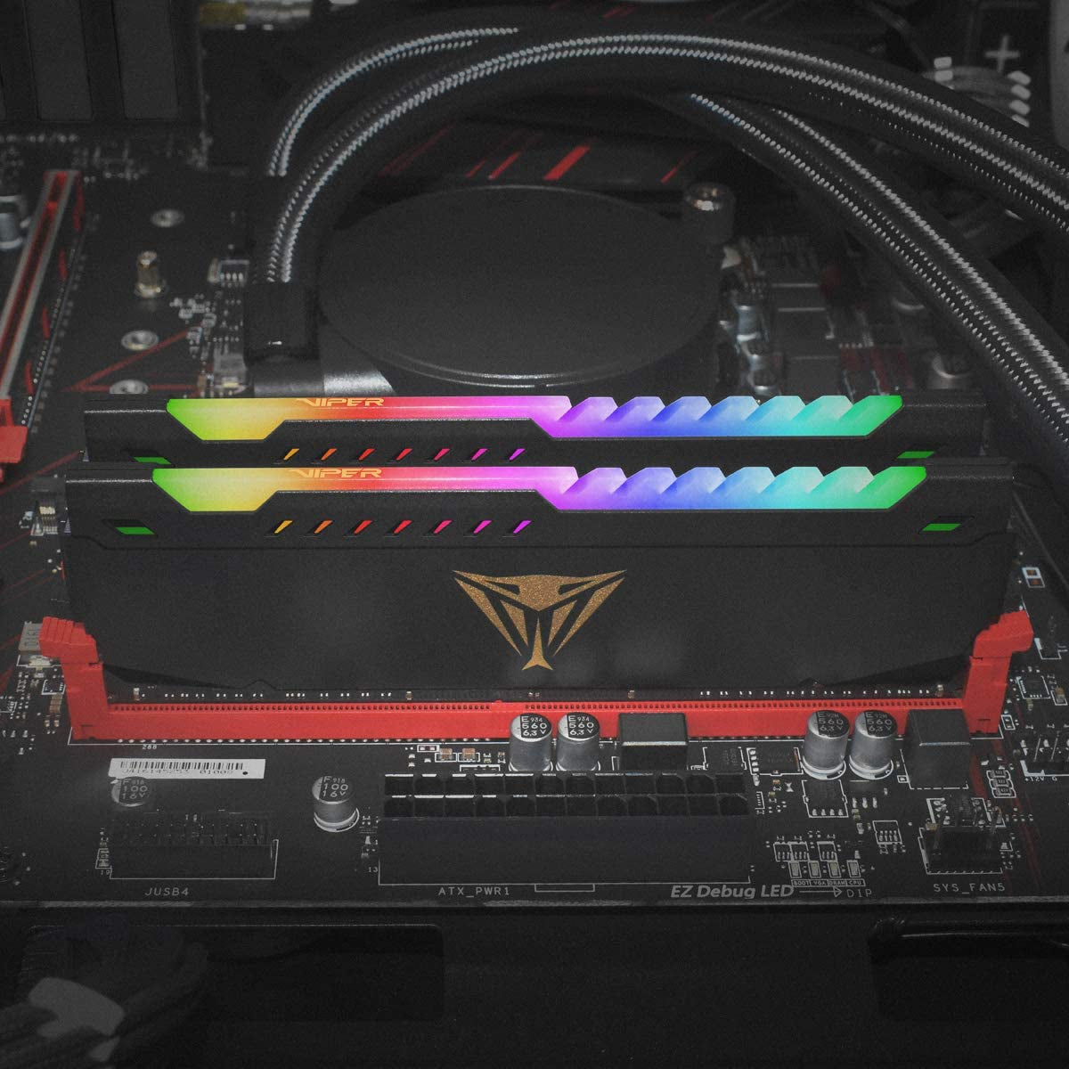Patriot Viper Steel RGB DDR4 RAM 16GB (1X16GB) 3200Mhz CL18 1.35V UDIMM Desktop Gaming Memory Module Compatible with XMP - - VortexLogic.store