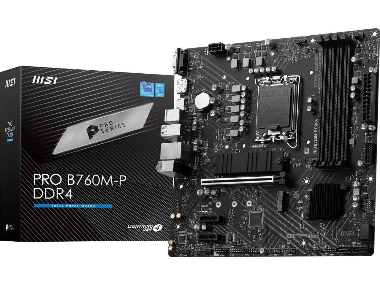 PRO B760M-P DDR4 LGA 1700 Intel B760 SATA 6Gb/S Micro ATX Motherboard - VortexLogic.store