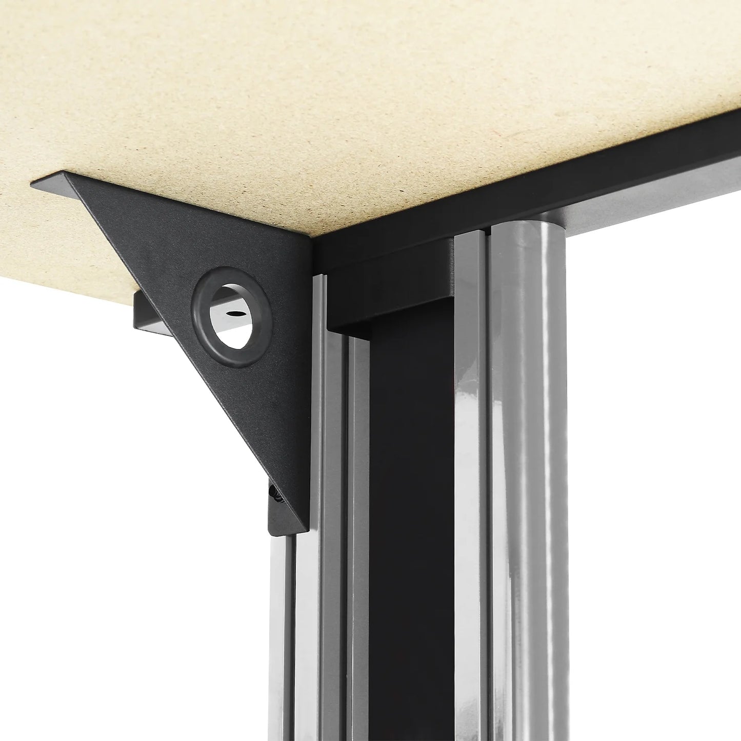 Gaming Desk, Computer Desk 25" X 58" Student PC Desk Office Desk Extra Large Modern Ergonomic Gaming Style Table Workstation - Black and Grey Frame - Black Top - by Benchpro
