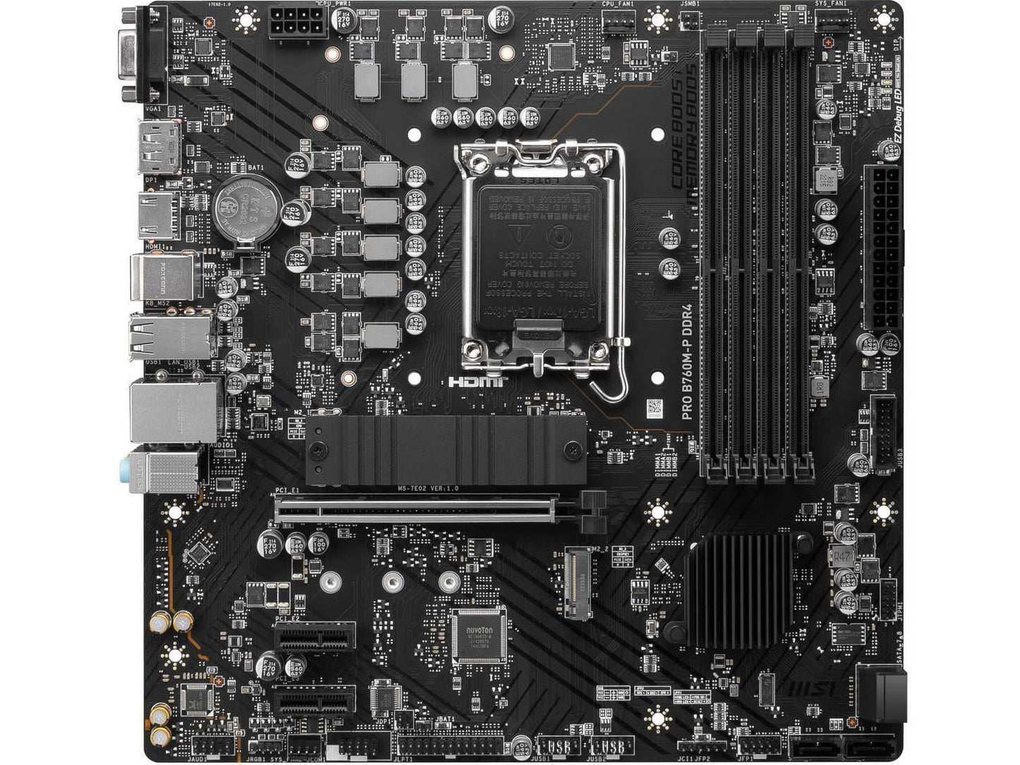 PRO B760M-P DDR4 LGA 1700 Intel B760 SATA 6Gb/S Micro ATX Motherboard - VortexLogic.store