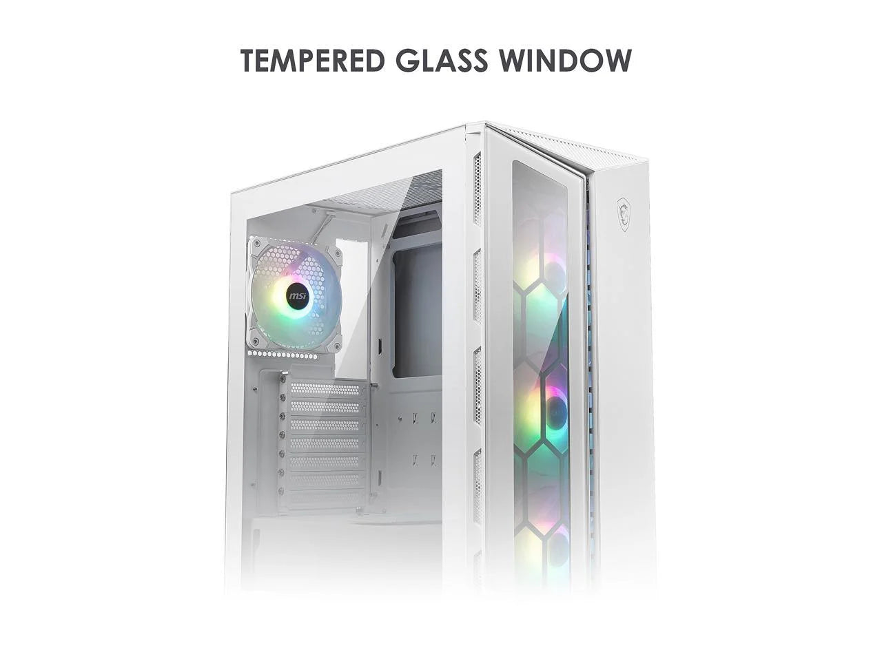 MPG GUNGNIR 110R ATX Mid Tower Computer Case, White - VortexLogic.store