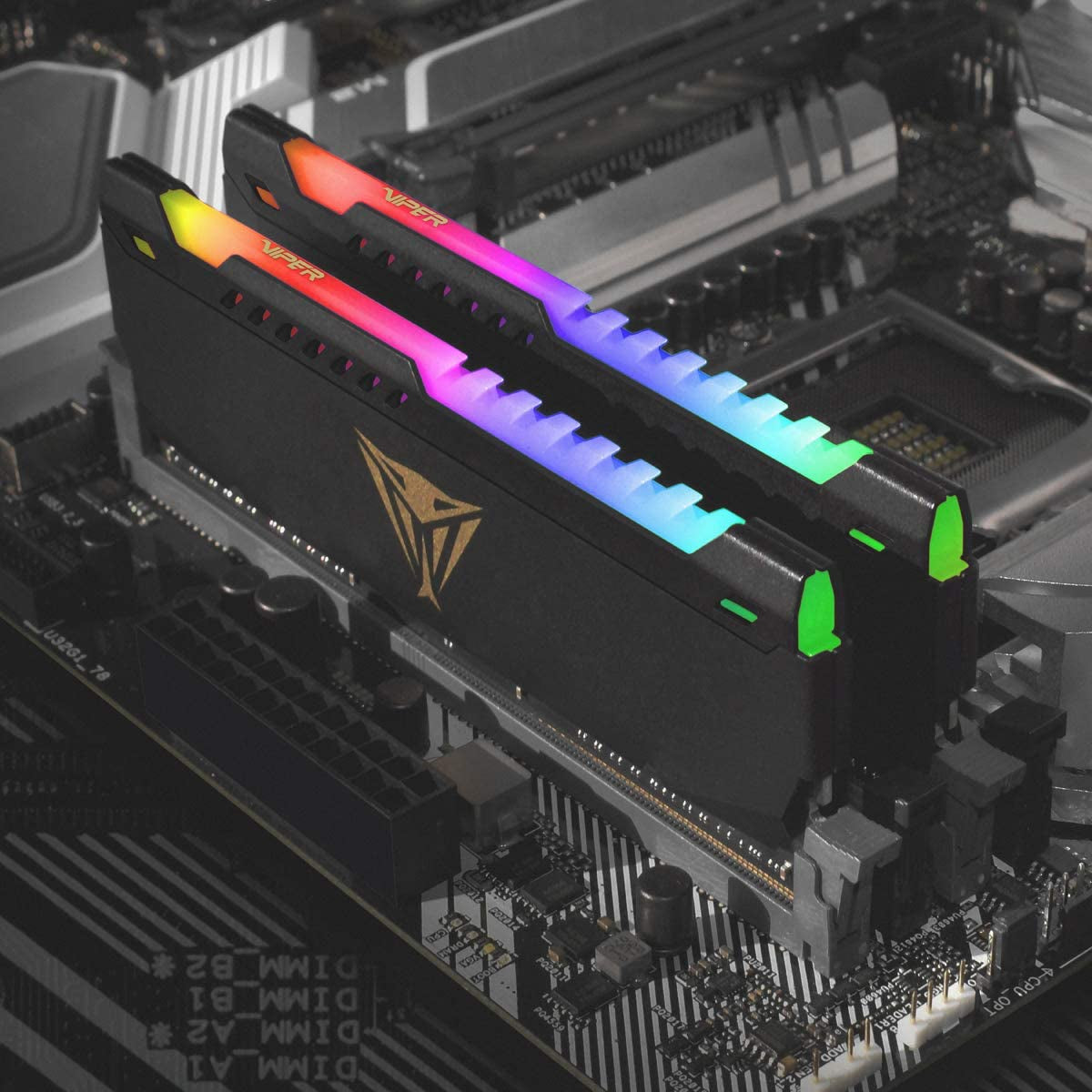 Patriot Viper Steel RGB DDR4 RAM 8GB (1X8GB) 3200Mhz CL18 1.35V UDIMM Desktop Gaming Memory Module Compatible with XMP - - VortexLogic.store