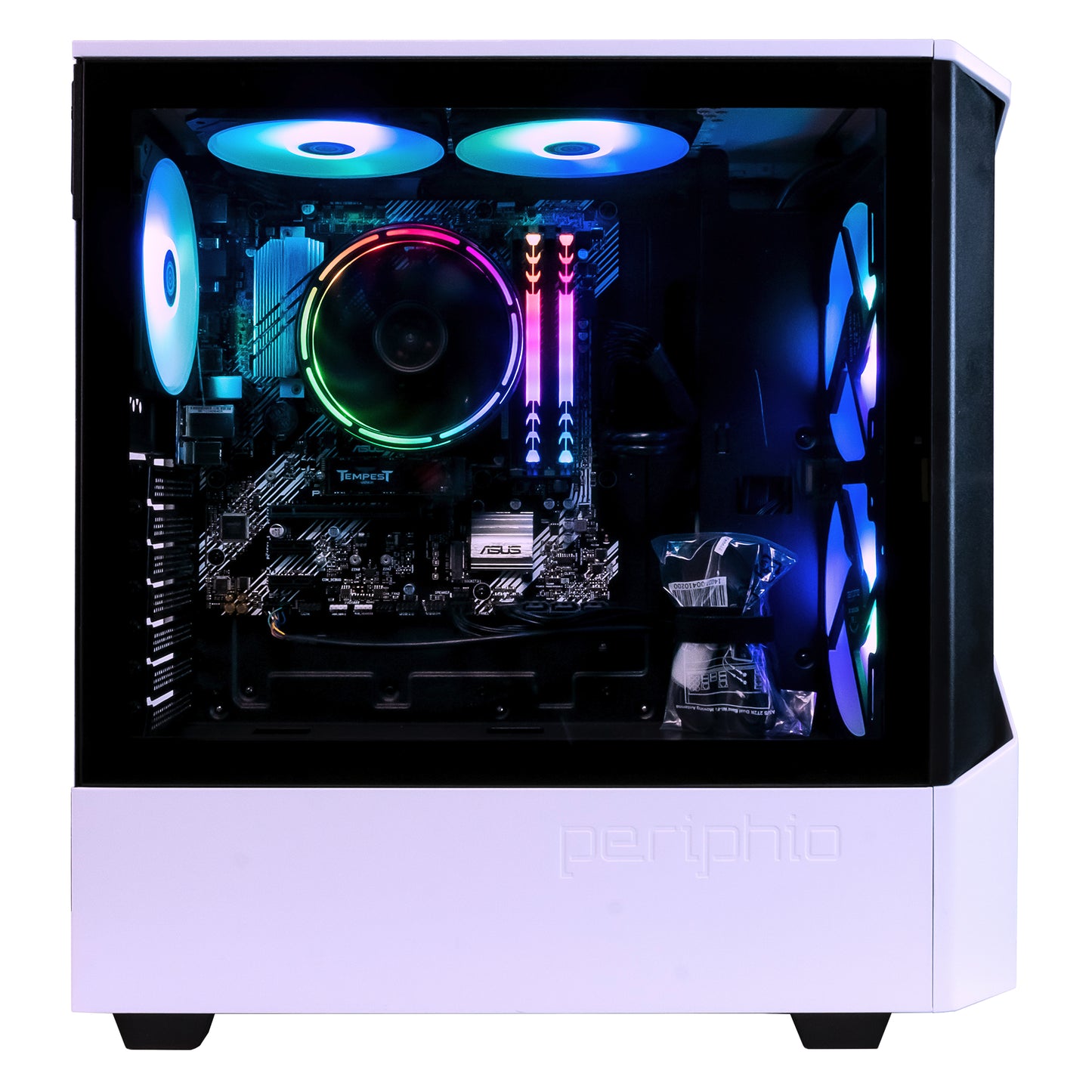 Castle Gaming Desktops, AMD Ryzen 5 5600G, 16GB, 1TB SSD, White - VortexLogic.store