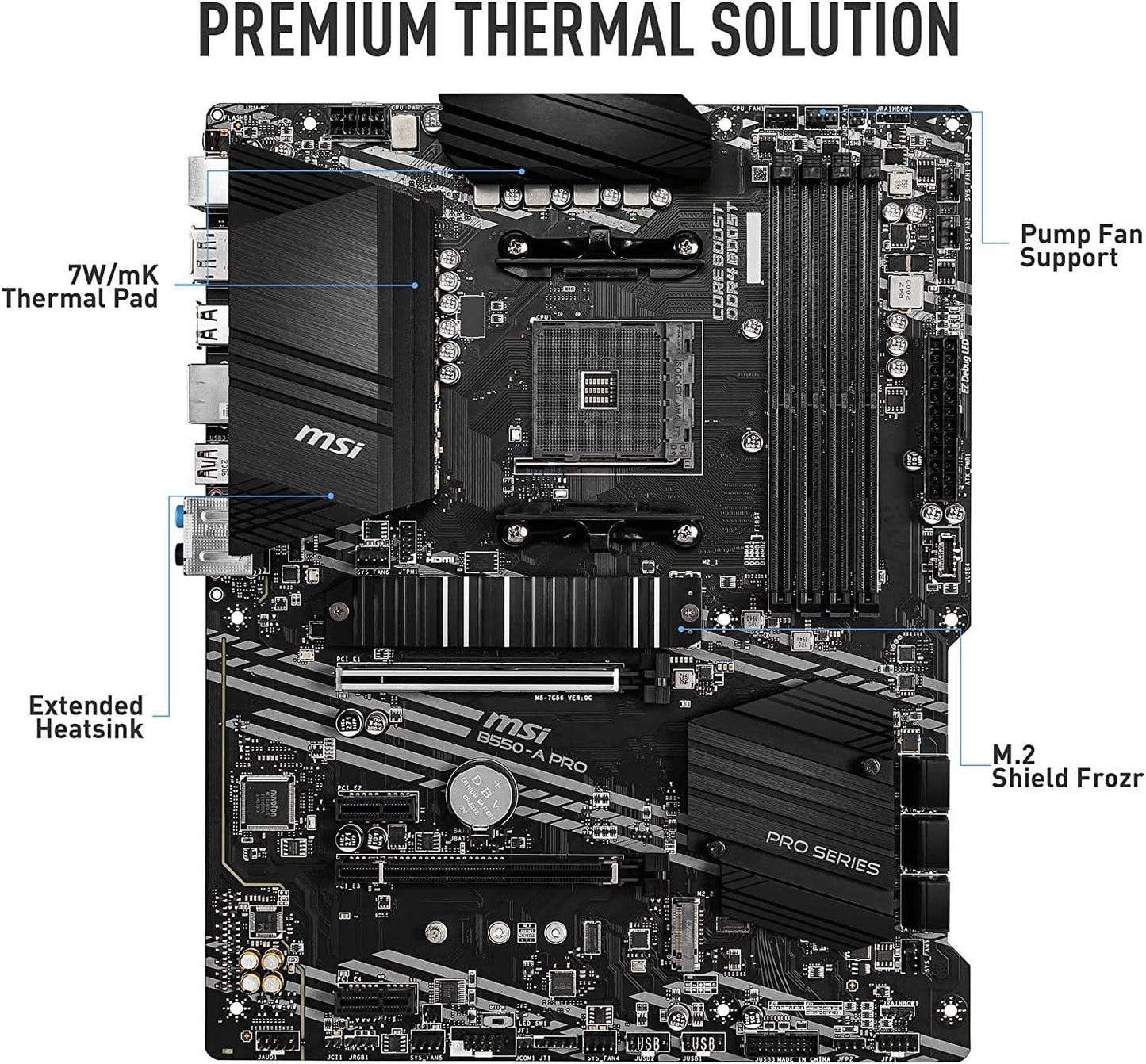 Micro Center AMD Ryzen 5 5600X Desktop Processor 6-Core 12-Thread up to 4.6Ghz Unlocked with MSI B550-A PRO AM4 DDR4 ATX Motherboard Pcie 4.0 M.2 USB 3.2 Gen 2 - VortexLogic.store