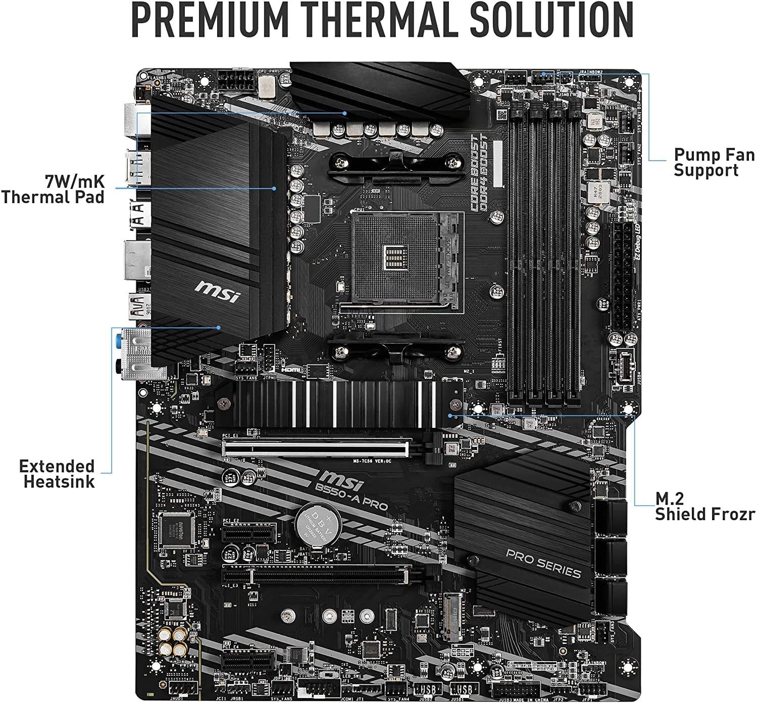 Micro Center AMD Ryzen 5 5600X Desktop Processor 6-Core 12-Thread up to 4.6Ghz Unlocked with MSI B550-A PRO AM4 DDR4 ATX Motherboard Pcie 4.0 M.2 USB 3.2 Gen 2 - VortexLogic.store